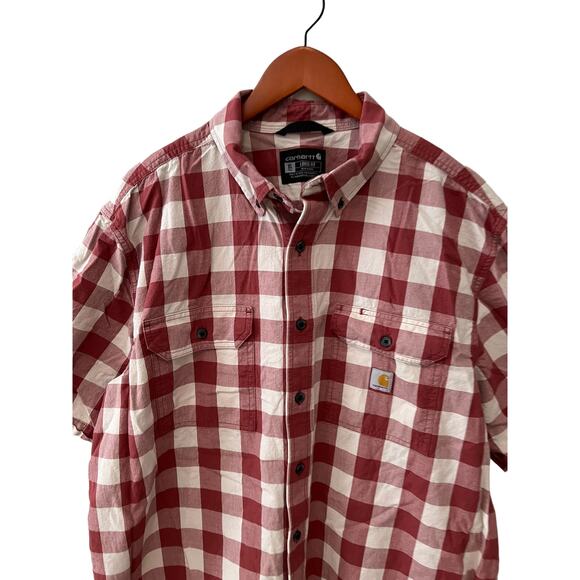 Carhartt Loose Fit Short Sleeve Check Print Shirt XL - Picture 2 of 6